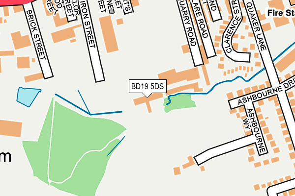 BD19 5DS map - OS OpenMap – Local (Ordnance Survey)