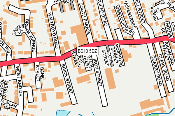BD19 5DZ map - OS OpenMap – Local (Ordnance Survey)
