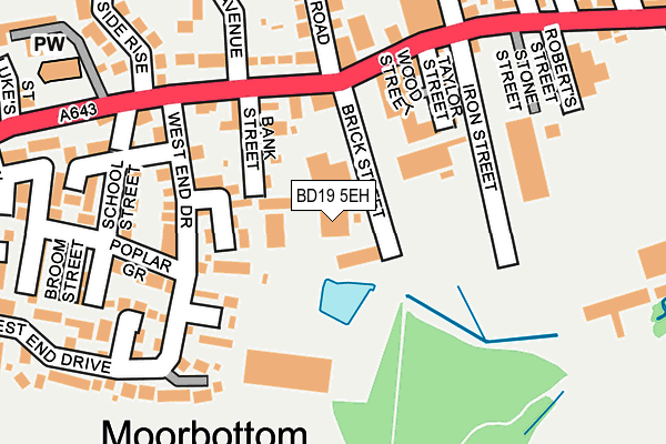 BD19 5EH map - OS OpenMap – Local (Ordnance Survey)