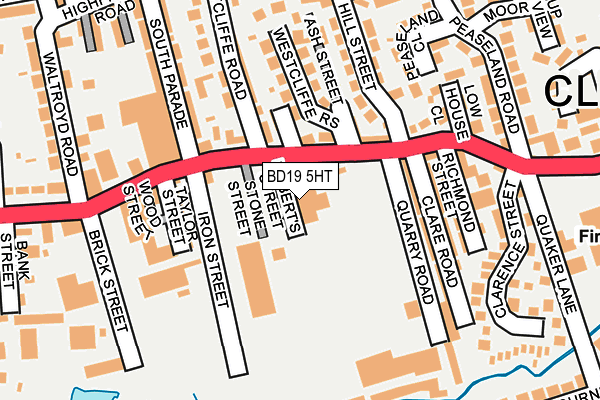BD19 5HT map - OS OpenMap – Local (Ordnance Survey)