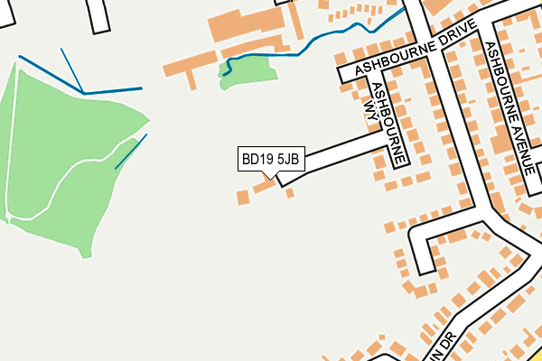 BD19 5JB map - OS OpenMap – Local (Ordnance Survey)