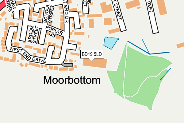 BD19 5LD map - OS OpenMap – Local (Ordnance Survey)