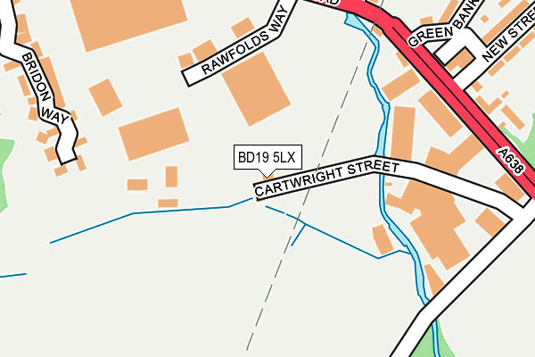 BD19 5LX map - OS OpenMap – Local (Ordnance Survey)