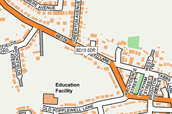 BD19 6DR map - OS OpenMap – Local (Ordnance Survey)