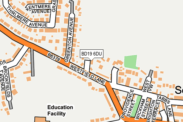 BD19 6DU map - OS OpenMap – Local (Ordnance Survey)