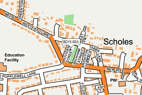 BD19 6EA map - OS OpenMap – Local (Ordnance Survey)