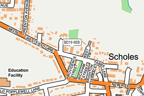 BD19 6EB map - OS OpenMap – Local (Ordnance Survey)