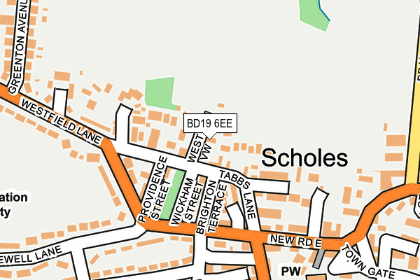 BD19 6EE map - OS OpenMap – Local (Ordnance Survey)