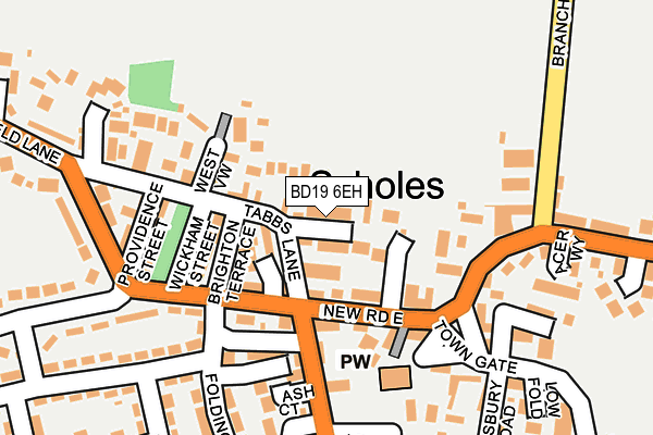BD19 6EH map - OS OpenMap – Local (Ordnance Survey)