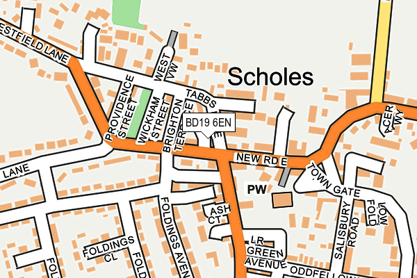 BD19 6EN map - OS OpenMap – Local (Ordnance Survey)