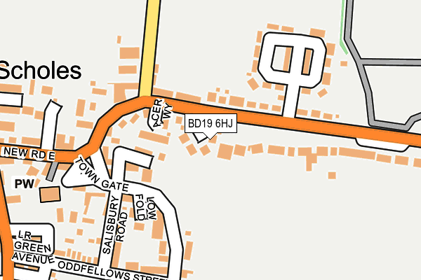 BD19 6HJ map - OS OpenMap – Local (Ordnance Survey)
