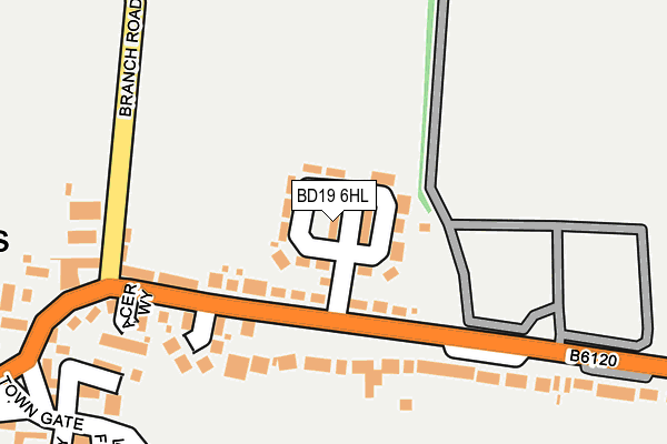 BD19 6HL map - OS OpenMap – Local (Ordnance Survey)