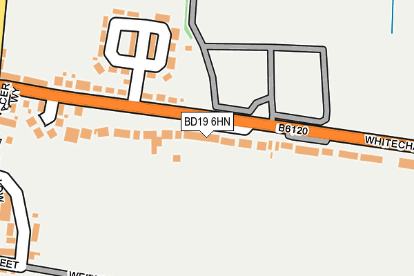 BD19 6HN map - OS OpenMap – Local (Ordnance Survey)