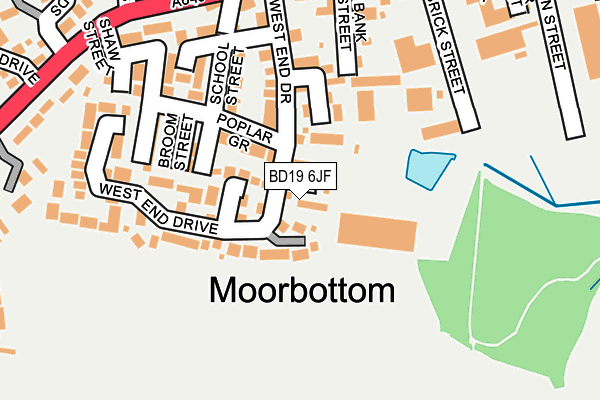 BD19 6JF map - OS OpenMap – Local (Ordnance Survey)