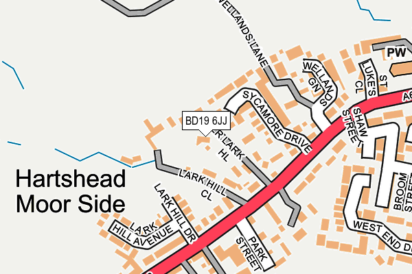 BD19 6JJ map - OS OpenMap – Local (Ordnance Survey)