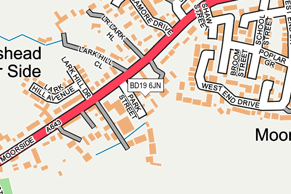 BD19 6JN map - OS OpenMap – Local (Ordnance Survey)