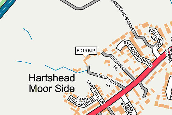 BD19 6JP map - OS OpenMap – Local (Ordnance Survey)