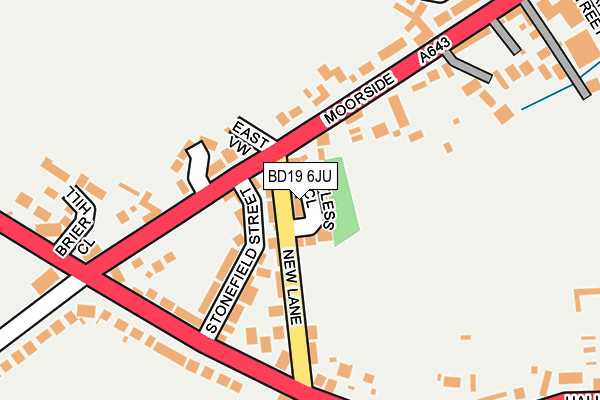 BD19 6JU map - OS OpenMap – Local (Ordnance Survey)