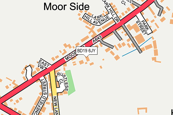 BD19 6JY map - OS OpenMap – Local (Ordnance Survey)
