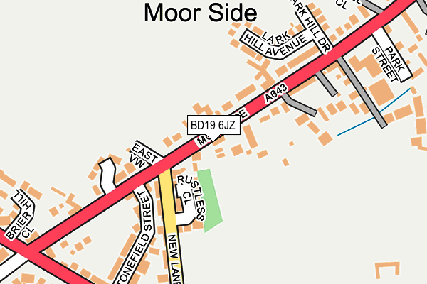 BD19 6JZ map - OS OpenMap – Local (Ordnance Survey)