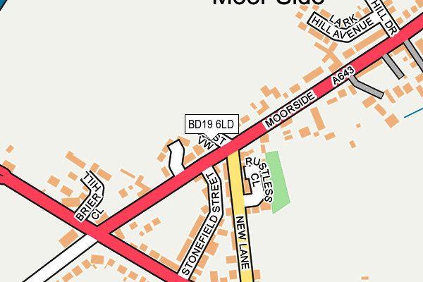 BD19 6LD map - OS OpenMap – Local (Ordnance Survey)