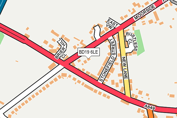 BD19 6LE map - OS OpenMap – Local (Ordnance Survey)
