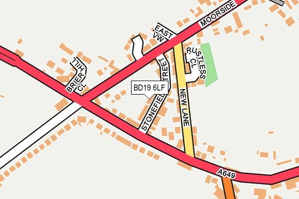 BD19 6LF map - OS OpenMap – Local (Ordnance Survey)