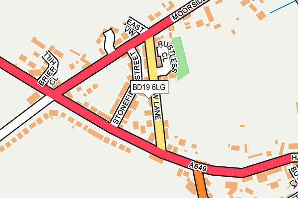 BD19 6LG map - OS OpenMap – Local (Ordnance Survey)