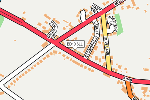 BD19 6LL map - OS OpenMap – Local (Ordnance Survey)