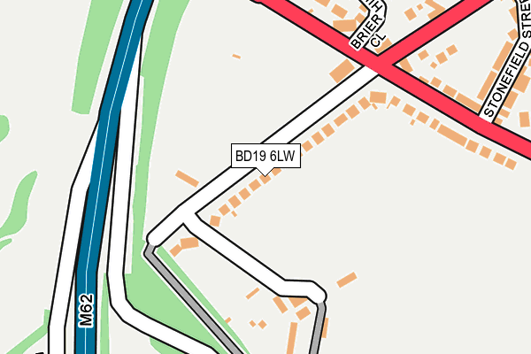 BD19 6LW map - OS OpenMap – Local (Ordnance Survey)