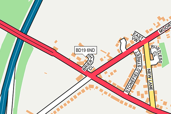 BD19 6ND map - OS OpenMap – Local (Ordnance Survey)