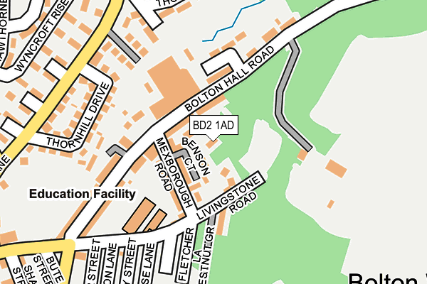 BD2 1AD map - OS OpenMap – Local (Ordnance Survey)