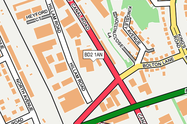BD2 1AN map - OS OpenMap – Local (Ordnance Survey)