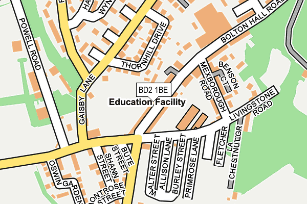 BD2 1BE map - OS OpenMap – Local (Ordnance Survey)