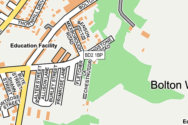 BD2 1BP map - OS OpenMap – Local (Ordnance Survey)