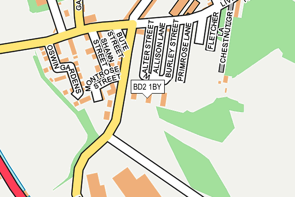 BD2 1BY map - OS OpenMap – Local (Ordnance Survey)