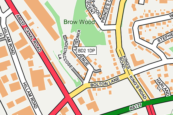 BD2 1DP map - OS OpenMap – Local (Ordnance Survey)