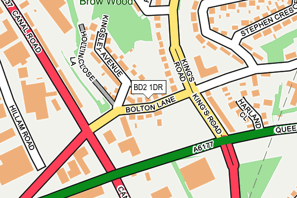 BD2 1DR map - OS OpenMap – Local (Ordnance Survey)