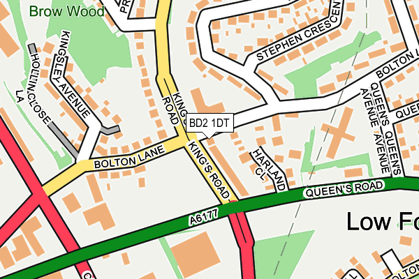 BD2 1DT map - OS OpenMap – Local (Ordnance Survey)