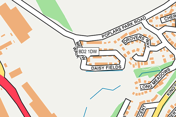 BD2 1DW map - OS OpenMap – Local (Ordnance Survey)