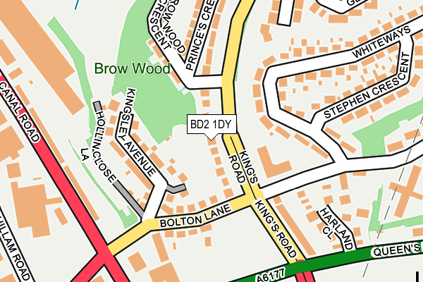 BD2 1DY map - OS OpenMap – Local (Ordnance Survey)