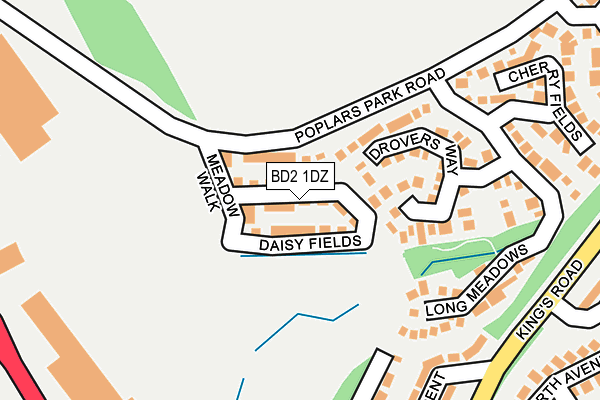 BD2 1DZ map - OS OpenMap – Local (Ordnance Survey)
