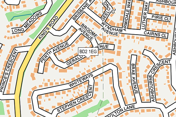 BD2 1EG map - OS OpenMap – Local (Ordnance Survey)