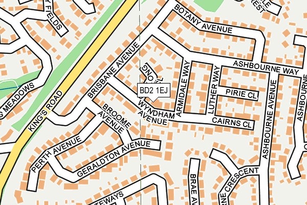 BD2 1EJ map - OS OpenMap – Local (Ordnance Survey)