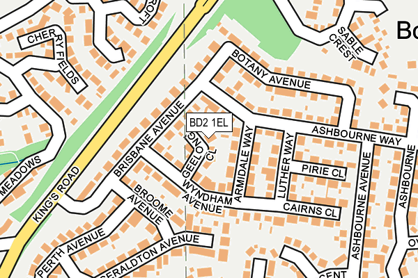 BD2 1EL map - OS OpenMap – Local (Ordnance Survey)