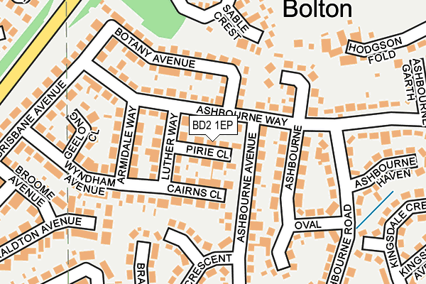 BD2 1EP map - OS OpenMap – Local (Ordnance Survey)