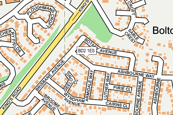 BD2 1ES map - OS OpenMap – Local (Ordnance Survey)