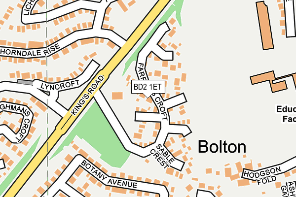 BD2 1ET map - OS OpenMap – Local (Ordnance Survey)