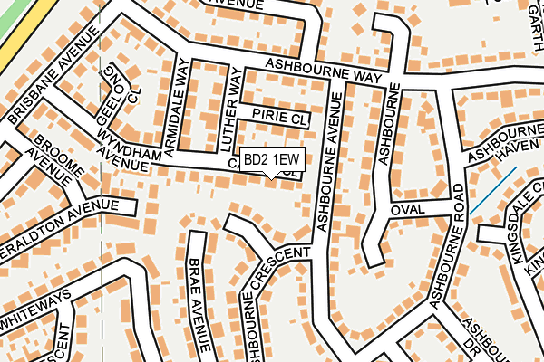 BD2 1EW map - OS OpenMap – Local (Ordnance Survey)