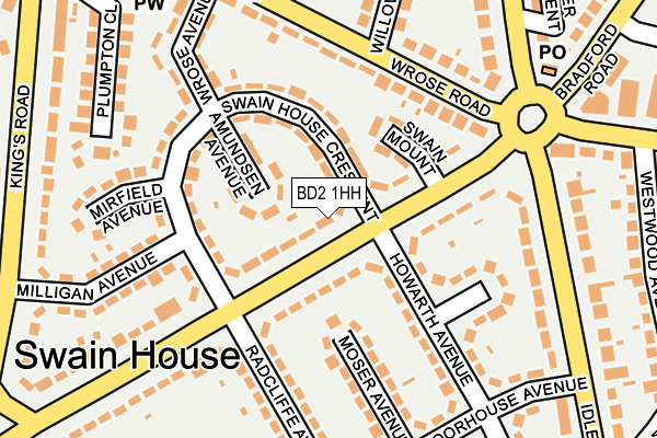 BD2 1HH map - OS OpenMap – Local (Ordnance Survey)